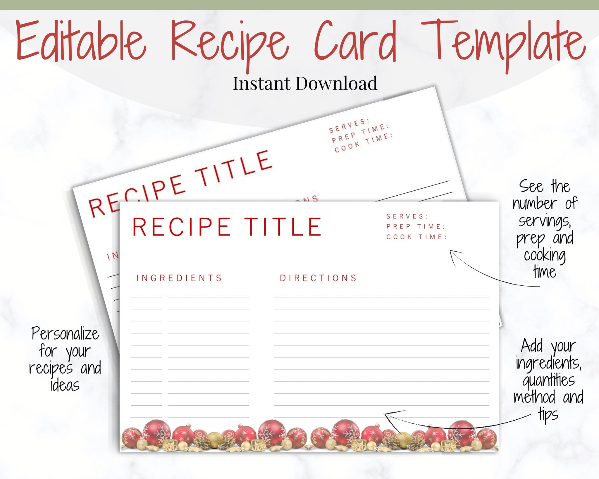 Your LOGO, Custom Recipe Card Binder, 4x6 Personalized with Your