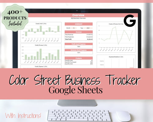 COLOR STREET Business Tracker, Income Expense, Product, Inventory, Nails, Spreadsheet Planner, Colorstreet Mani Stylist | Google Sheets