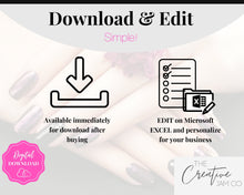 Load image into Gallery viewer, COLOR STREET Business Tracker. Editable Spreadsheet for your Business, Profit Loss, Income Expense, Product, Inventory, Nails, Stylist, Mani | Microsoft Excel
