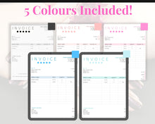 Load image into Gallery viewer, COLOR STREET Invoice Template. EDITABLE Custom Receipt Template, Printable Customer Sales Order Invoice, Receipt Business Spreadsheet | Microsoft Excel
