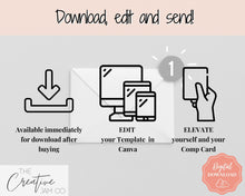 Load image into Gallery viewer, COMP CARD Template BUNDLE. Modeling Photocards! Zed Card for Models. Z Card. Fashion Resume Photo Card. Modeling Compcard Editable in Canva | Bundle
