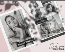 Load image into Gallery viewer, COMP CARD Template BUNDLE. Modeling Photocards! Zed Card for Models. Z Card. Fashion Resume Photo Card. Modeling Compcard Editable in Canva | Bundle
