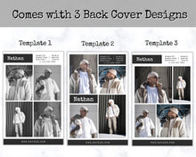 Load image into Gallery viewer, COMP CARD Template. Modeling Photocard! Zed Card for Models. Z Card. Fashion Resume Photo Card. Modeling Compcard Editable Canva Template | Style 2
