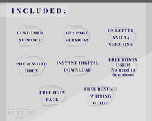 Load image into Gallery viewer, CV TEMPLATE Resume Word. Professional Resume Template. Minimalist Executive. CV template free. Resume Template Bundle. Curriculum Vitae | Style 21
