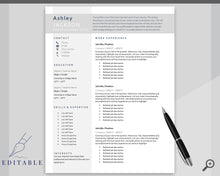 Load image into Gallery viewer, CV TEMPLATE Resume Word. Professional Resume Template. Minimalist Executive. CV template free. Resume Template Bundle. Curriculum Vitae | Style 21
