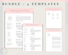 Load image into Gallery viewer, CV TEMPLATE Resume Word. Professional Resume Template. Minimalist Executive. CV template free. Resume Template Bundle. Curriculum Vitae | Style 26
