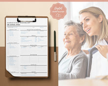 Load image into Gallery viewer, Caregiving Elderly Care Checklist. EDITABLE Printable is ideal for Caregivers. Daily cleaning, Daily Tasks, Housekeeping, Care log Template
