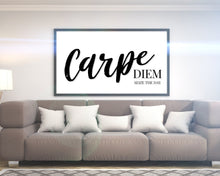 Load image into Gallery viewer, Carpe Diem Wall Art, Carpe Diem Print, Carpe Diem, Carpe Diem Poster, Seize the day Sign, Cape Diem, Printable Quote | Distressed Grunge Art
