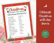 Load image into Gallery viewer, Christmas Around the World Game! Holiday Game Printables, Xmas Party Game, Fun Family Activity Set, Virtual, Kids Adults, Office Party, Quiz
