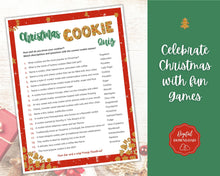 Load image into Gallery viewer, Christmas Cookie Quiz Game! Holiday Guess the Cookie Game Printable, Xmas Party, Fun Family Activity Set, Virtual, Kids Adults, Office
