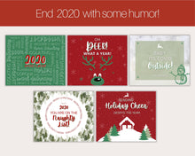Load image into Gallery viewer, Christmas Facebook Post Templates. Happy Holiday Canva Template Pack. Festive Editable Social Media Posts. Seasonal business 2020, Red Green
