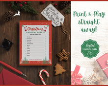 Load image into Gallery viewer, Christmas Finish my Phrase Game! Holiday Game Printables, Xmas Party Game, Fun Family Activity Set, Virtual, Kids Adults, Office Party, Quiz
