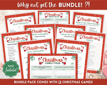 Load image into Gallery viewer, Christmas Trivia Game! Holiday Trivia Game Printables, Xmas Party Game, Fun Family Activity Set, Virtual, Kids Adults, Office Party, Quiz
