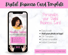 Load image into Gallery viewer, Color Street Digital Business Card Template. DIY add logo &amp; photo! ColorStreet Stylist, Color St Tracker, Mani Nails, Editable Canva Design
