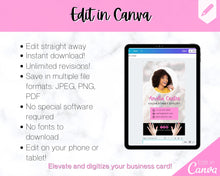 Load image into Gallery viewer, Color Street Digital Business Card Template. DIY add logo &amp; photo! ColorStreet Stylist, Color St Tracker, Mani Nails, Editable Canva Design
