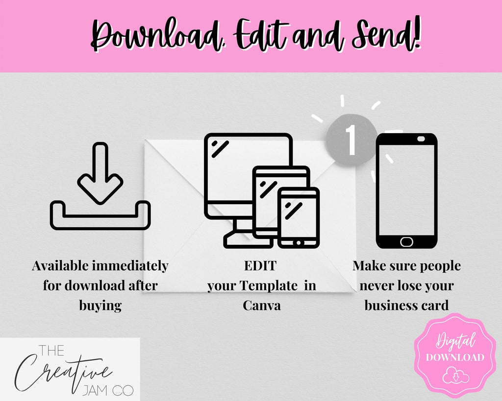 Editable Digital Business Card Template for Color Street Stylists