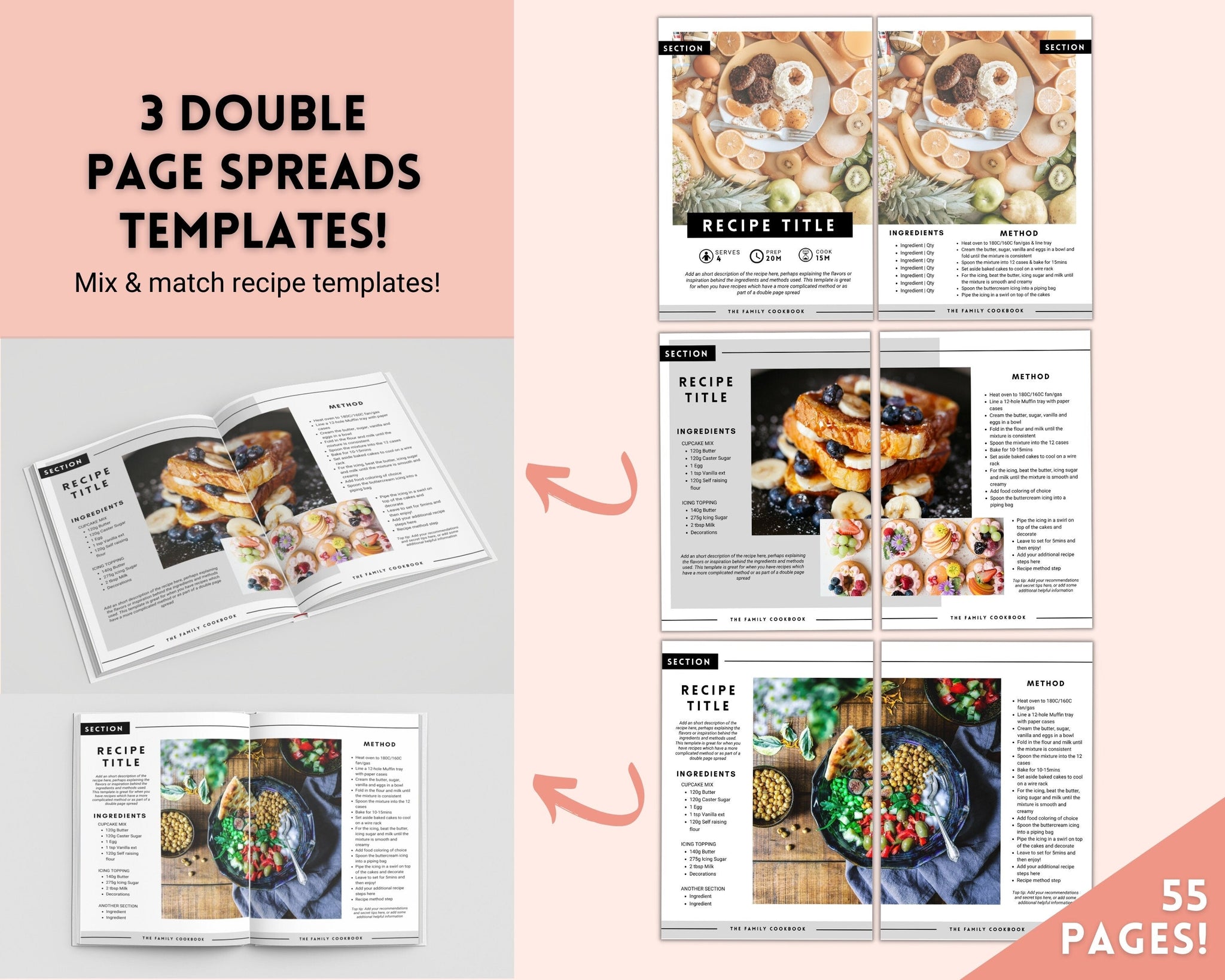 42 Perfect Cookbook Templates [+Recipe Book & Recipe Cards]