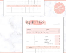 Load image into Gallery viewer, DAILY Fitness Planner, Weight Loss Tracker, Daily Workout Planner Fitness Journal, Wellness, Fitness Tracker, Health Goal, Self Care, Habit | Pink
