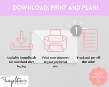 Load image into Gallery viewer, DEBT SNOWBALL TRACKERS, Debt Payoff, Debt Tracker Printable, Dave Ramsey, Debt Payments, Finance Planner, Budget Planner, Debt Free Progress | Pastel Rainbow
