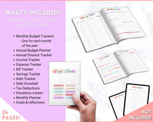 Load image into Gallery viewer, DEBT SNOWBALL TRACKERS, Debt Payoff, Debt Tracker Printable, Dave Ramsey, Debt Payments, Finance Planner, Budget Planner, Debt Free Progress | Pastel Rainbow
