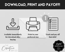 Load image into Gallery viewer, DEBT TRACKERS, Debt Payoff, Debt Snowball Tracker Printable, Dave Ramsey, Debt Payments, Finance Planner, Budget Planner, Debt Free Progress | Mono
