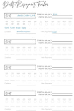Load image into Gallery viewer, Debt Payoff Tracker Printable, Budget Planner, Financial Planner, Debt Snowball Dave Ramsey, Repayment, Budget Template, Payday Bill Tracker
