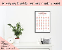 Load image into Gallery viewer, Declutter Checklist, 30 Day Challenge Printable, Cleaning Planner Schedule, De clutter your home, Spring Clean, Home Cleaning, Organization - PINK
