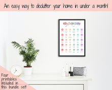 Load image into Gallery viewer, Declutter Checklist, 30 Day Challenge Printable, Cleaning Planner Schedule, De clutter your home, Spring Clean, Home Cleaning, Organization - Pastel
