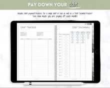 Load image into Gallery viewer, Digital Budget Planner, UNDATED Finance Planner, Paycheck, Expenses Tracker, Debt, Bills, GoodNotes Digital Journal Notebook, iPad, Stickers | Mono
