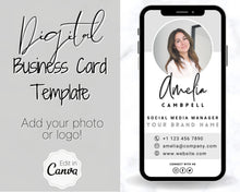 Load image into Gallery viewer, Digital Business Card Template BUNDLE! DIY logo &amp; photo! Editable Canva Design. Modern, Realtor Marketing, Real Estate, Realty Professional | Mono
