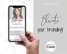 Load image into Gallery viewer, Digital Business Card Template BUNDLE! DIY logo &amp; photo! Editable Canva Design. Modern, Realtor Marketing, Real Estate, Realty Professional | Mono
