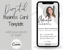 Load image into Gallery viewer, Digital Business Card Template BUNDLE! DIY logo &amp; photo! Editable Canva Design. Modern, Realtor Marketing, Real Estate, Realty Professional | Mono
