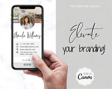 Load image into Gallery viewer, Digital Business Card Template BUNDLE! DIY logo &amp; photo! Editable Canva Design. Modern, Realtor Marketing, Real Estate, Realty Professional | Mono
