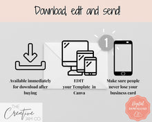 Load image into Gallery viewer, Digital Business Card Template BUNDLE! DIY logo &amp; photo! Editable Canva Design. Modern, Realtor Marketing, Real Estate, Realty Professional | Pink
