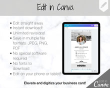 Load image into Gallery viewer, Digital Business Card Template. DIY add logo &amp; photo! Editable Canva Design. Modern, Realtor Marketing, Real Estate, Realty Professional | Mono Style 2
