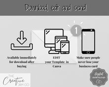 Load image into Gallery viewer, Digital Business Card Template. DIY add logo &amp; photo! Editable Canva Design. Modern, Realtor Marketing, Real Estate, Realty Professional | Mono Style 2
