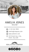 Load image into Gallery viewer, Digital Business Card Template. DIY add logo &amp; photo! Editable Canva Design. Modern, Realtor Marketing, Real Estate, Realty Professional | Mono Style 2
