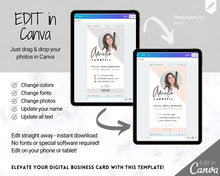 Load image into Gallery viewer, Digital Business Card Template. DIY add logo &amp; photo! Editable Canva Design. Modern, Realtor Marketing, Real Estate, Realty Professional | Mono Style 3
