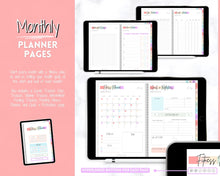 Load image into Gallery viewer, Digital FITNESS planner, GoodNotes Fitness Planner, Fitness Journal, Weight Loss Tracker, UNDATED iPad Workout Planner, Wellness Template | Pastel Rainbow
