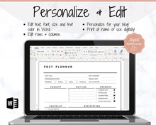 Load image into Gallery viewer, EDITABLE Blog Post Planner Templates! Blogger Bundle! Blog Planner, Content Strategy, Blogging Kit, Content Creator, Social Media
