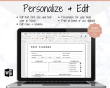 Load image into Gallery viewer, EDITABLE Blog Post Planner Templates! Blogger Bundle! Blog Planner, Content Strategy, Blogging Kit, Content Creator, Social Media
