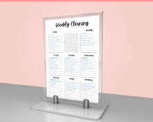 Load image into Gallery viewer, EDITABLE Cleaning Planner, EDITABLE Cleaning Checklist, Cleaning Schedule, Weekly House Chores, Clean Home Routine, Monthly Cleaning List | Style 2
