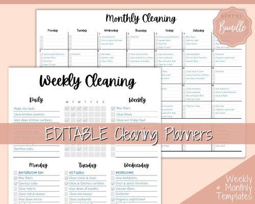 Editable Cleaning Templates | Templatables