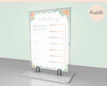 Load image into Gallery viewer, EDITABLE Cleaning Planner, FLYLADY Daily Routine, Cleaning Checklist, Cleaning Schedule, Weekly House Chore, Control Journal, Fly Lady Zones | Portrait &amp; Landscape - Flower
