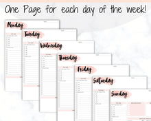 Load image into Gallery viewer, EDITABLE DAILY PLANNER | To Do List | Printable Productivity Day Planner for Work | Work Day Diary Insert | Template | Pdf, Excel | Organize

