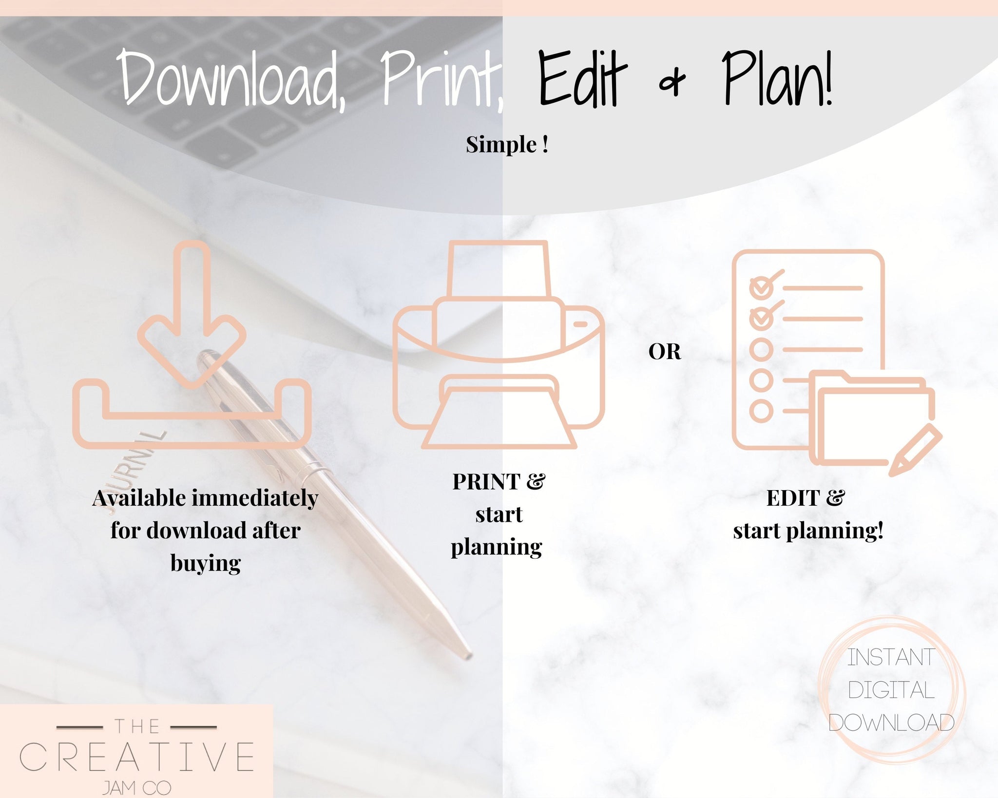 EDITABLE DAILY PLANNER to Do List Printable Productivity 