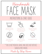 Load image into Gallery viewer, EDITABLE Face Mask LABEL Care Card, How to Handle Order Card, Face Mask Instructions, Business Labels, Face Mask Seller, Package Label Tag | Multicolor Bundle
