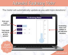 Load image into Gallery viewer, EDITABLE Fundraiser Order Form, Automated Charitable Donation &amp; Fundraising Tracker, Spreadsheet, Silent Auction Bidding Sheet Template
