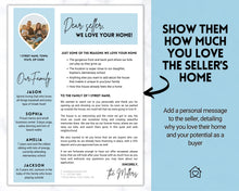 Load image into Gallery viewer, EDITABLE Home Offer Letter Template! Letter to Seller, Buyer Offer Letter, Real Estate Marketing, Realtor, New Home, Moving House, Rental
