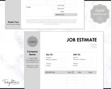 Load image into Gallery viewer, EDITABLE Job Estimate Template, Editable Small Business Template, Invoice Order, Job Estimate Form, Word, Canva, Google Docs, Quote, Proposal | Stripe
